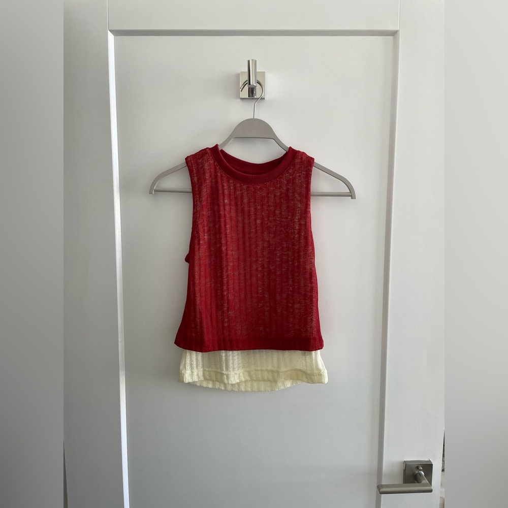 VRG GRL JIL TOP BURNT RED